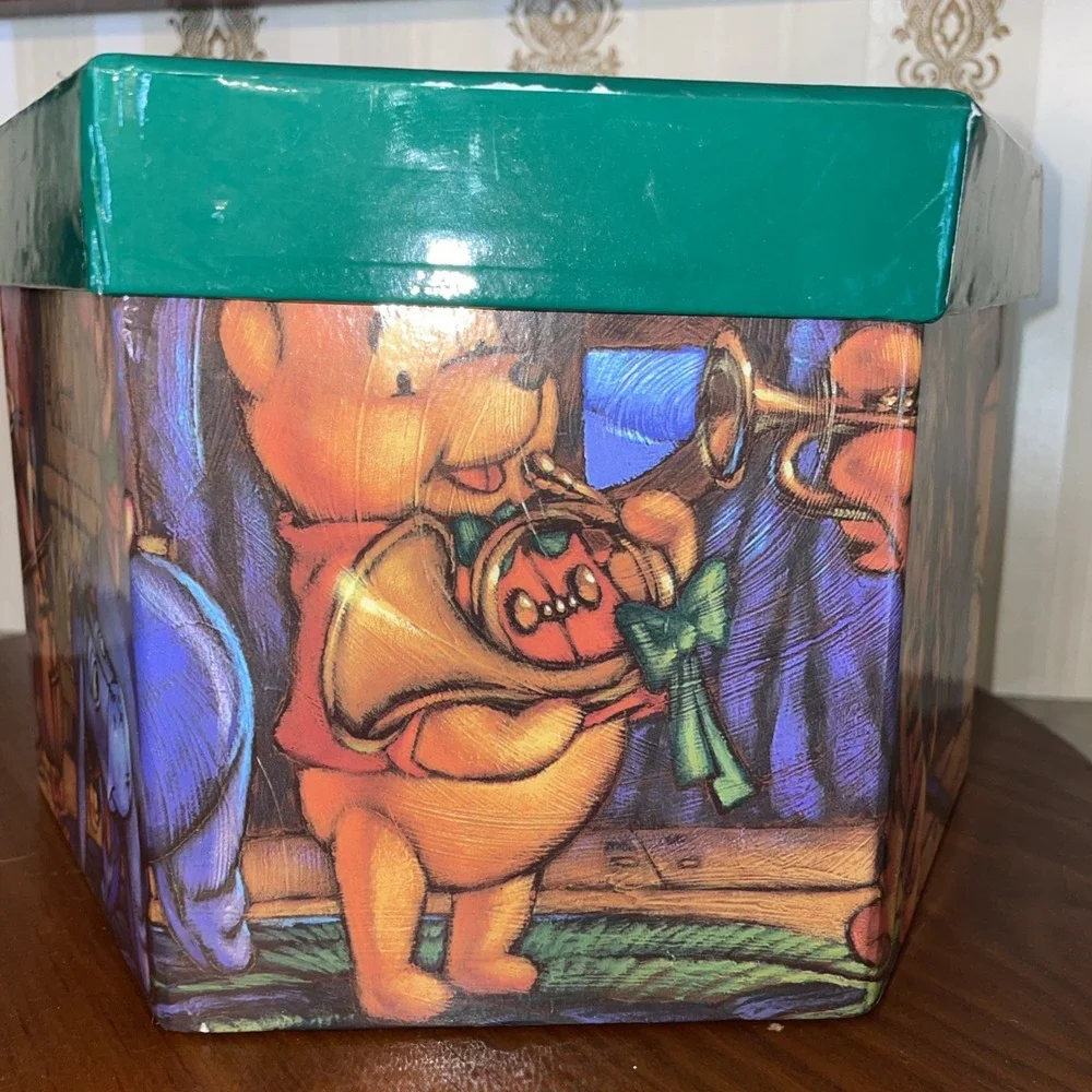 VTG Boxed Disney Winnie the‎ Pooh Season of Song | Set of 14 Ornaments Decoupage